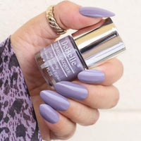 DeBelle Gel Nail Polish Viola Dew (Dark Lilac Nail Paint)|Non UV - Gel Finish |Chip Resistant | Seaweed Enriched Formula| Long Lasting|Cruelty and Toxic Free| 8ml