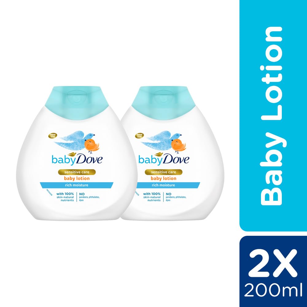 Baby Dove Rich Moisture Baby Lotion, 200 ml (Pack of 2)