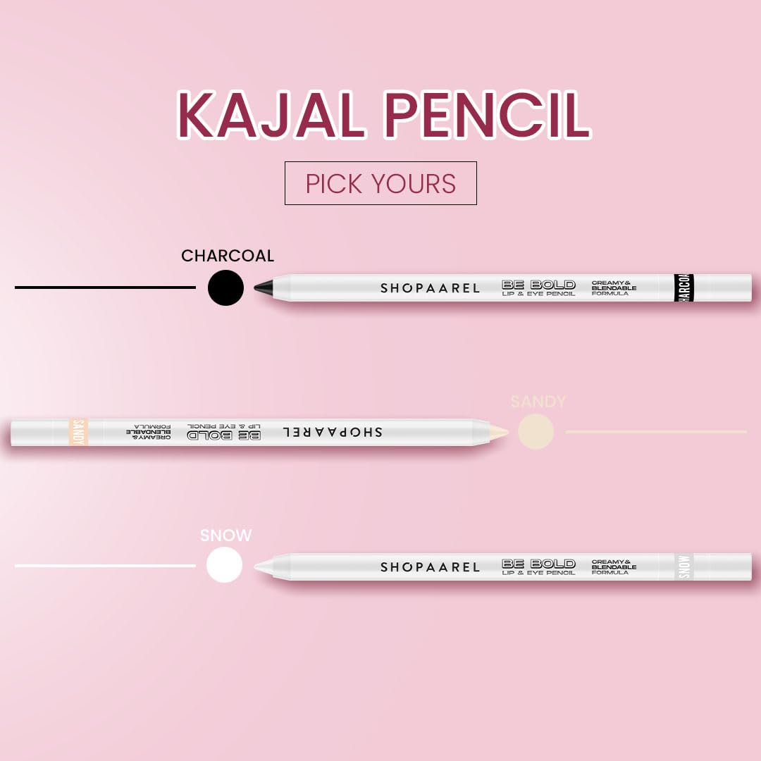 SHOPAAREL BE BOLD Lip & Eye Pencil, 2-in-1 Lip & Eye Liner, Creamy & Blendable, Lip Liner, Built-In Sharpener, Matte Finish, Eye Liner, Intense Pigment, Smudge-Proof, Long Lasting-0.4 Gm, Lavish