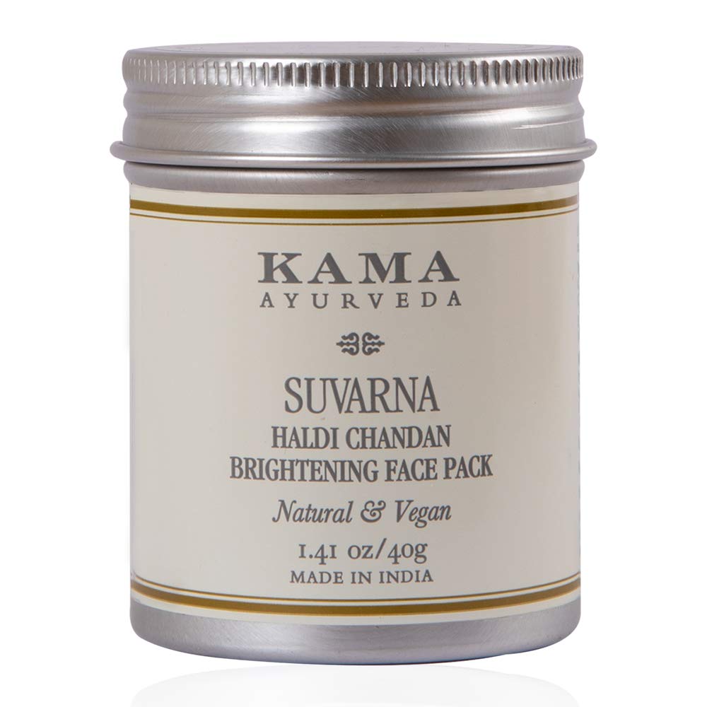 Kama Ayurveda Suvarna Haldi Chandan Brightening Face Pack and Pure Rose Water