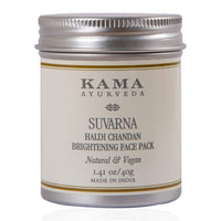 Kama Ayurveda Suvarna Haldi Chandan Brightening Face Pack and Pure Rose Water