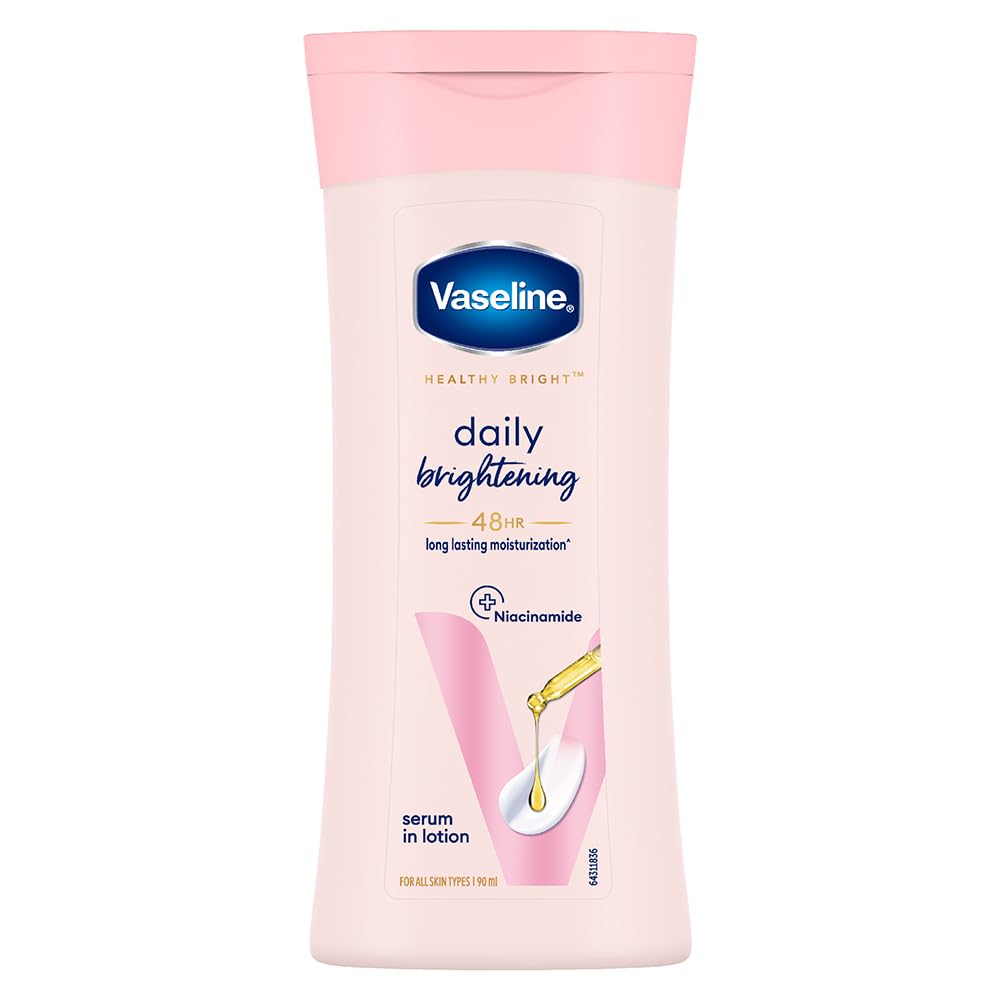 Vaseline Healthy Bright Daily Brightening Body Lotion, For Healthy & Glowing Skin 90ml