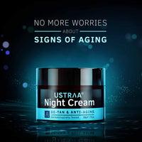 Ustraa Night Cream - De-Tan & Anti-aging cream for Men-50g | Dermatologically Tested | No Mineral Oil & De-Tan Face Scrub for Men, 100g | Exfoliation & Effective Tan Removal | No Sulphates