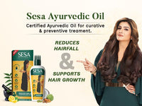 SESA Ayurvedic Hair Oil With Bhringraj & 17 Rare Herbs With Coconut Oil and 4 Nourishing Oil For Hair Growth Help Control Hair Fall with Easy Oil Applicator For Women and Men (400 ml)