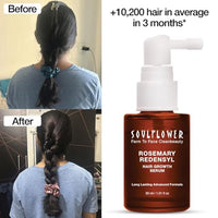 Soulflower Hair Growth Redensyl Tetragain Serum, Rosemary Oil, 3% Redensyl, 4% Anagain, Caffeine, Melanogray, Biotin, Rice Water, Anti Hair fall, Clinically Tested on Real people, Men & Women, 30ml