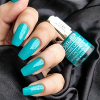 DeBelle Gel Nail Polish Royale Cocktail (Turquoise Blue Nail Paint)|Non UV - Gel Finish |Chip Resistant | Seaweed Enriched Formula| Long Lasting|Cruelty and Toxic Free| 8ml Glossy Finish