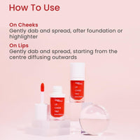 Earth Rhythm Lip, Cheek & Eye Shadow Tint - Mermaid & Brandy Combo, with Goodness of Pomegranate & Grape Seed Extract, Blush for Women & Girls – 10ml (Pack of 2)