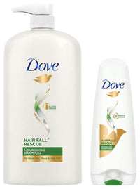 Dove Hair Fall Rescue Shampoo, 1L & Hair Fall Rescue Conditioner, 180ml