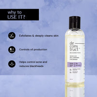 Deconstruct Salicylic Acid Oil Control Face Wash | 0.5% Salicylic Acid + 1% Niacinamide | For Oily, Acne & Pimple Prone Skin | Acne Reducing Face Wash | Oil Control | 100ml