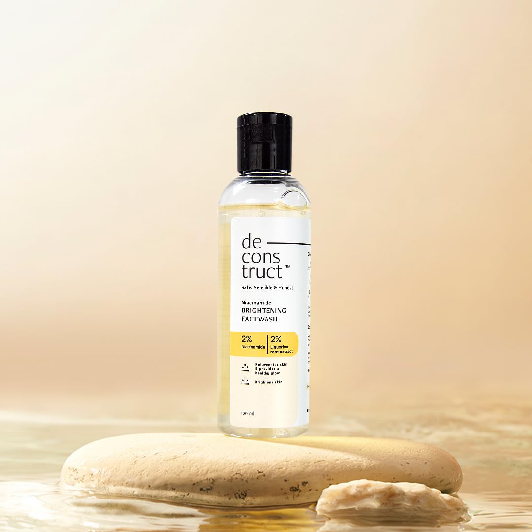 Deconstruct Niacinamide Brightening Face Wash | 2% Niacinamide+2% Liquorice Root Extract | For Glowing Skin | 100 ml each | Pack of 2