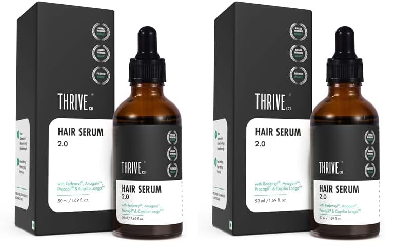 ThriveCo Hair Growth Serum 2.0 For Hair Growth & Hair Fall Control | with Redensyl + Anagain + Rosemary + Procapil + Capilia Longa | For Men & Women | 50ml (Pack of 2)