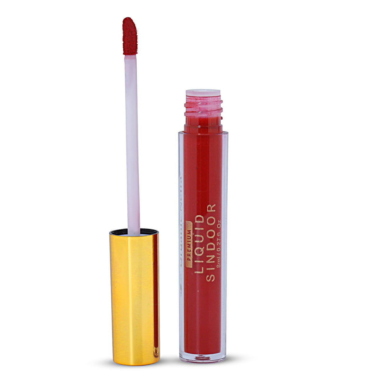 Organic Netra Liquid Sindoor Kumkum Waterproof Long Lasting Smudge Proof Pure and Natural Maroon Color Enriched with Organic Ingredients 8ml (Red)