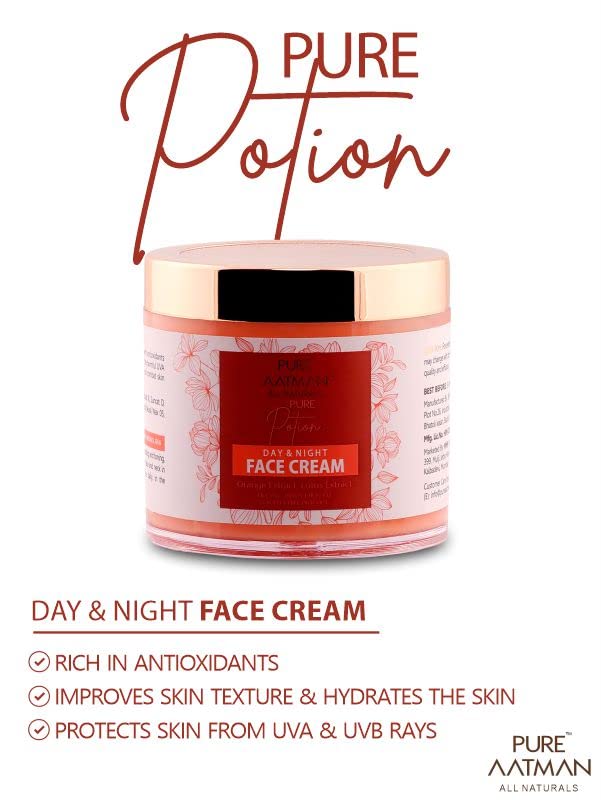 PURE AATMAN seven water face Toner | alcohol free| 100ml With Day & Night super glow moisturiser (Combo Pack Of-2),