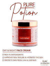 PURE AATMAN seven water face Toner | alcohol free| 100ml With Day & Night super glow moisturiser (Combo Pack Of-2),