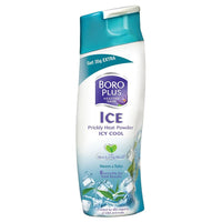 BORO PLUS ICE Prickly Heat Powder, ICY COOL, With Skin Loving Herbs, 150g+50g(Extra)=200g