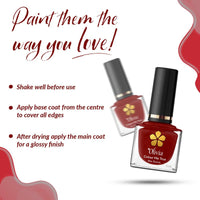 Olivia Nail Paint for Glossy Finish - 5ml (8 Raging Red)