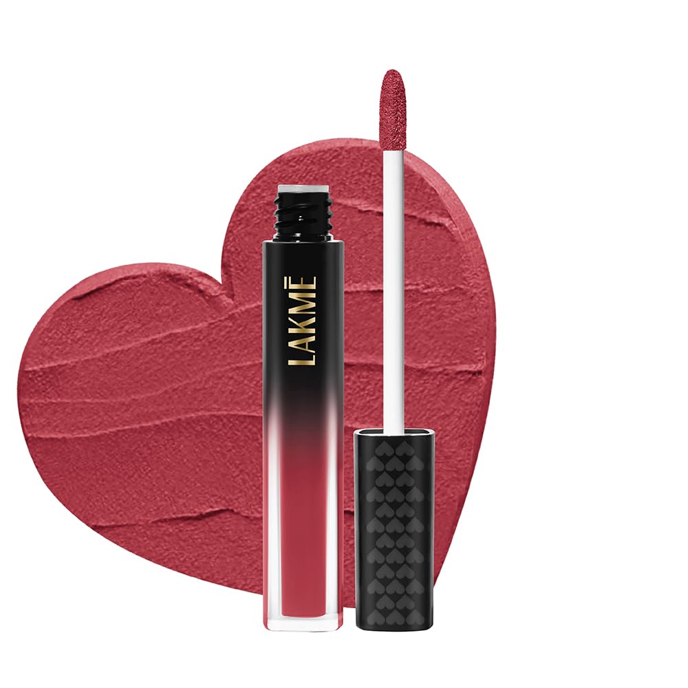 Lakmé Xtraordin-Airy Lip Mousse, Velvet Matte Finish, with air-light texture, for nourished & moisturised lips, Liquid Lipstick, Lovestruck Red