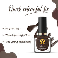 Olivia Nail Paint for Glossy Finish - 5ml (14 Just Brownie)