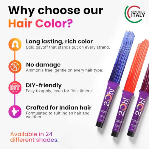 2.Oh! Italian- Golden Glaze Hair Color For Women & Men | Ammonia-Free DIY Semi Permanent Hair Color | Enriched with Argan Oil | Lasts upto 4-5 Washes
