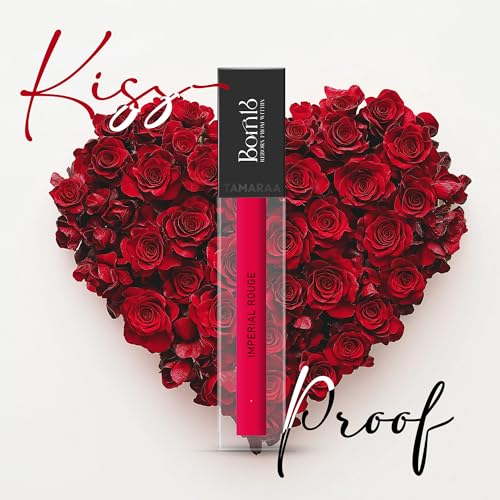 Born16 Tamaraa Liquid Lipstick – Imperial Rouge | Hydrated-Matte Finish with SPF | Waterproof, Transfer-Proof, 24-Hour Wear | Vegan & Non-Drying with Shea Butter, 4ml