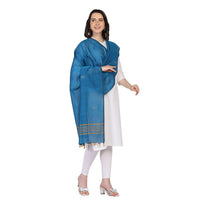 THE WEAVE TRAVELLER Handloom Hand Woven Cotton Buti Dupatta for Women With Pom Pom Edgings