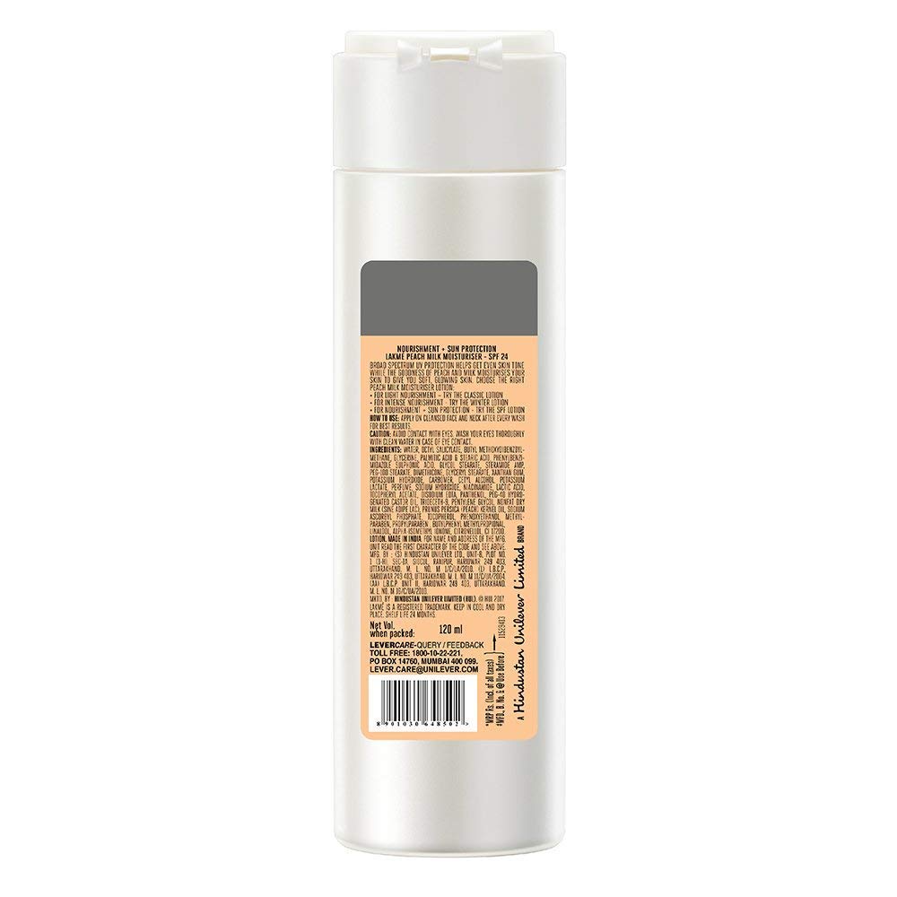 Lakmé Sun Expert SPF 30 PA++ Ultra Matte Lotion Sunscreen for All Skin types, 50 ml & Lakmé Peach Milk Face Moisturizer SPF 24 PA++ 120ml