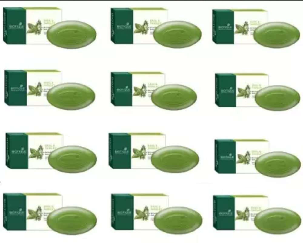 BIOTIQUE Basil & Parsley Soap 12x75G (12 x 75 g)