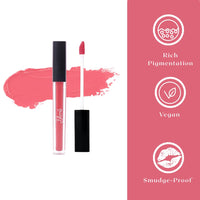 Bloom Beauty Liquid Lipstick, Velvet Matte Finish, Lightweight & Hydrating | Long-Lasting Wear, (Rosy Blush)