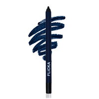 FLiCKA Keep It Bold Kajal | Waterproof, Smudgeproof, Intense Kajal, Long-lasting Formula upto 18hrs, 01 Dark Blue, 1.2 g