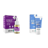 The Derma Co 2% Kojic Acid Face Serum I With 1% Alpha Arbutin & Niacinamide I For Dark Spots & Pigm,The Derma Co Sali-Cinamide Anti-Acne Face Wash | With 2% Salicylic Acid & 2% Niacinamide I Treats A