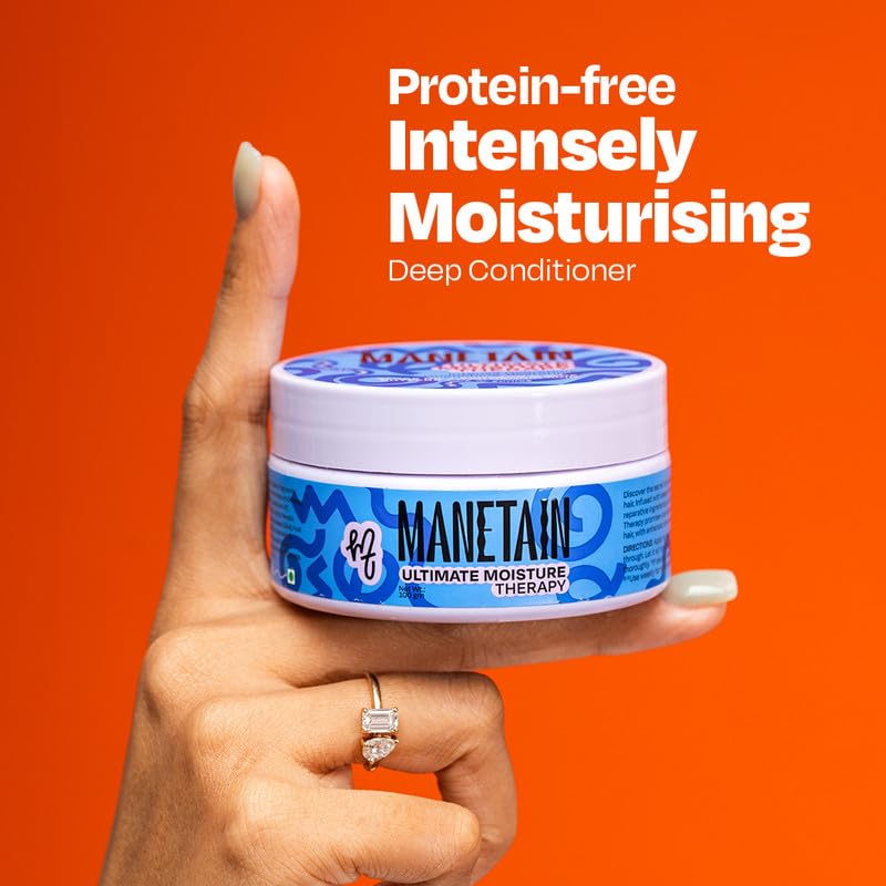 MANETAIN Ultimate Moisture Therapy - 100gm | Deep Conditioning for Dry, Frizzy, Thirsty Hair | Hydrating Formula with Algae Oil, Avocado Butter, and Hyaluronic Acid | Sulphate, Paraben, Silicone-Free | Curl Definition & Frizz Control