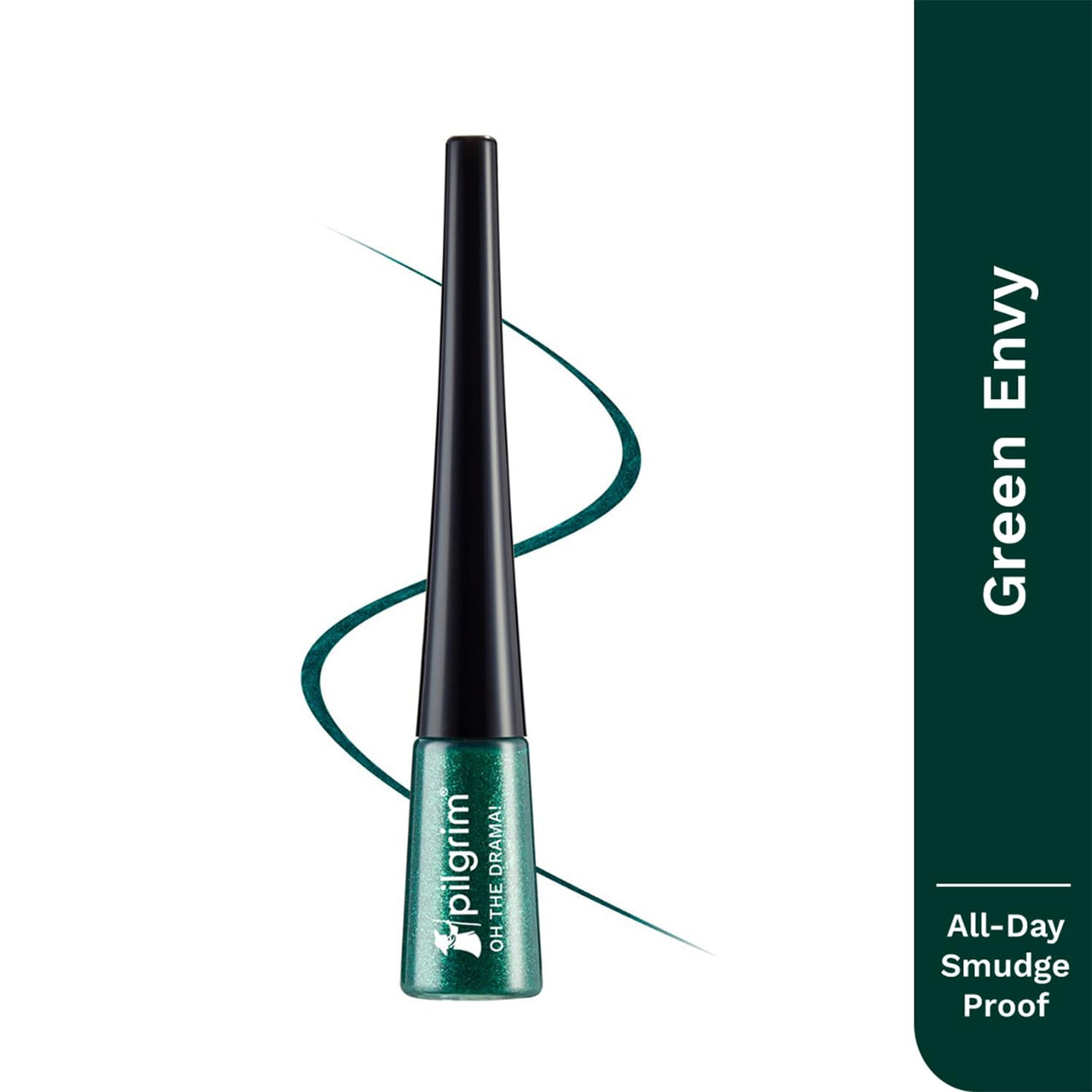Pilgrim Green Envy Metallic Eyeliner Cream Long Lasting & Smudge Proof Enriched With Argan Oil