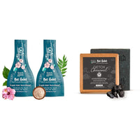 Nat Habit Five Oil Hibiscus NutriMask & Detox Charcoal Soap, The Ideal Combo For Hair Deep Conditioning & Hair Fall & Skin Care (Combo Pack of 3)