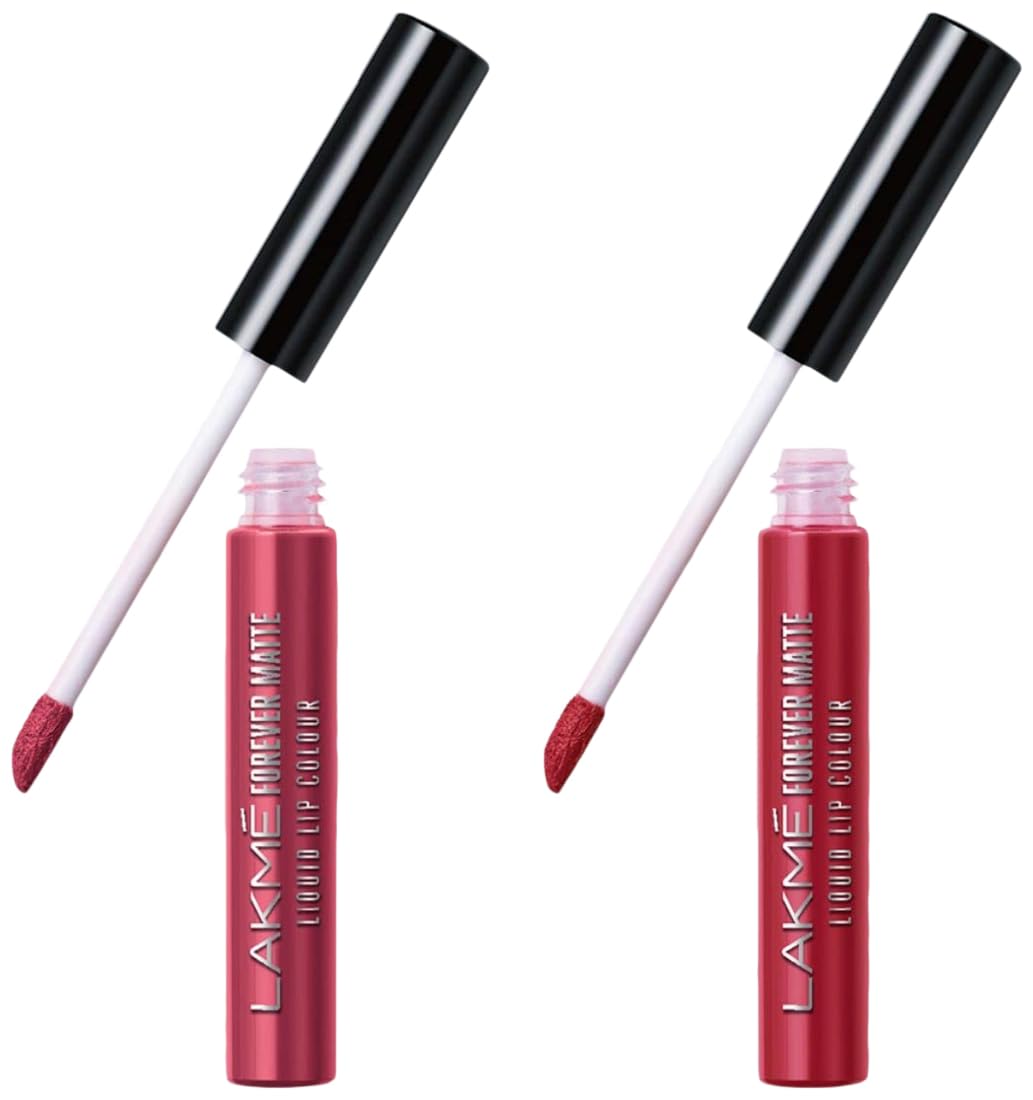 Lakmé Liquid Lipstick Pink Glam,Red Velvet (Matte)