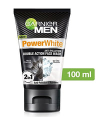 Garnier Men Power White Anti-Pollution Double Action Facewash, 100gm And Garnier Men Oil Clear Clay D-Tox Deep Cleansing Icy Face Wash, 100gm