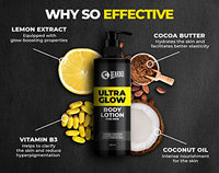 Beardo Ultraglow Body Lotion for Men's Skin | Intense Hydration for Winter | Ultra-light Weight & Instant Absorption| Heals & Repairs Skin | 250ml x 2