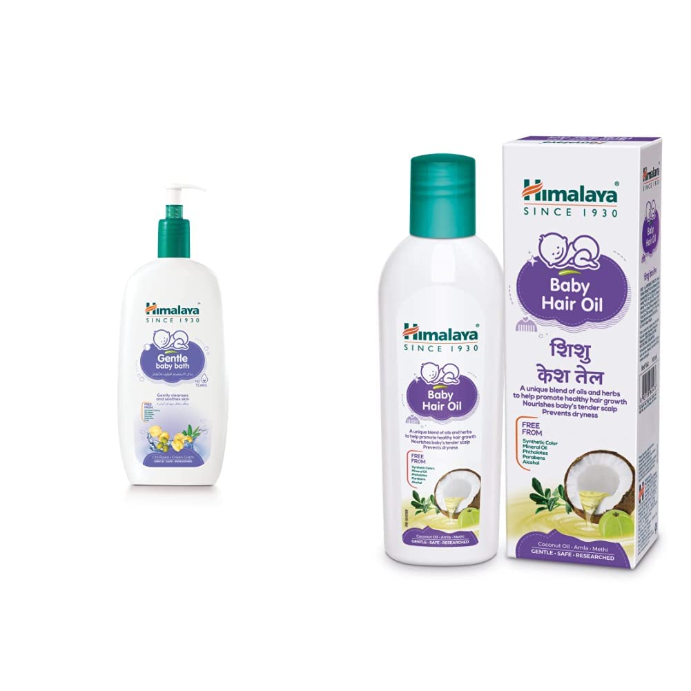 Himalaya Gentle Baby Wash (400ml) & Himalaya Baby Hair Oil 100 ml