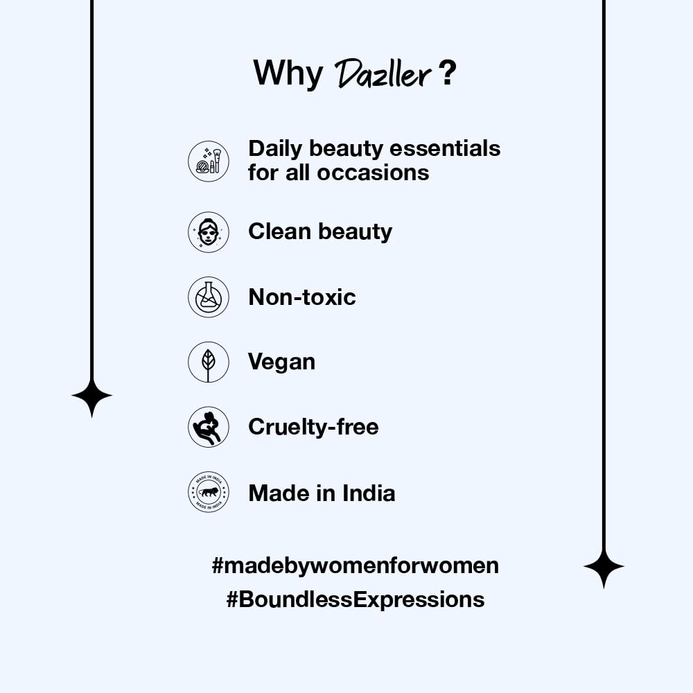 Dazller College Makeup Essentials 3 - All Nighter Trio|Kajal|Mascara|Eyeliner|Water-Resistant|Smudge-proof|Starter Makeup Kit for Women|5.95g