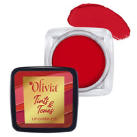 Olivia Tints & Tones for Lip, Cheek & Eye | Red Lip & Cheek Tint (Crimson Dreams - 01) | Easy to Blend, Long-lasting with Soft Creamy Finish | Parabens Free, No Harmful Colours or Preservatives | 5g