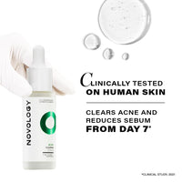 Novology Acne Clearing Serum with Thymol and Terpineol | Face Serum For Acne, Whiteheads, Blackheads | Non-sticky, Non-Irritating, Non-Comedogenic| For Oily, Acne Prone Skin | 28 ML