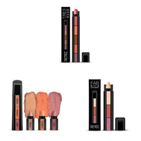 RENEE FAB 5 (5-in-1 Lipstick) (FAB5 NUDE) & RENEE Fab Face Nude - 3 in 1 Makeup Stick 4.5g & RENEE Fab 3 in 1 Eyeshadow Enriched with vitamin E, 4.5g