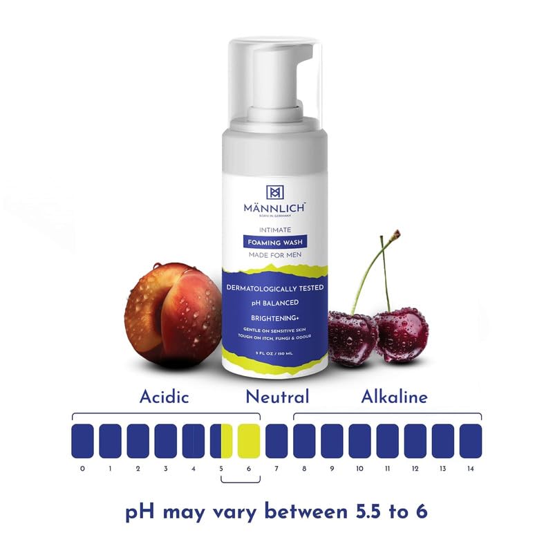 Mannlich Anti Chafing Cream for Men, Anti-Rash Cream for Intimate Areas, Reduces Inner Thigh Rashes from Sports and Fitness Activities (50 ml) & Intimate Foaming Wash (150 ml) pH Balanced, 1% Salicylic & Lactic Acid, Dermatologically Tested