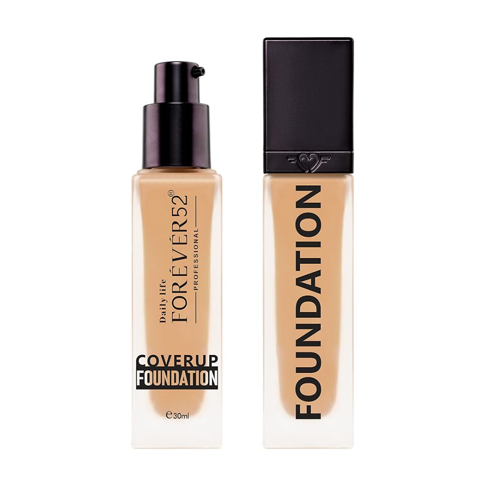 Forever52 Daily Life Coverup Foundation | Natural Matte Finish, Long-Lasting Full Coverage Liquid Foundation For All Skin Type(Cola - 30.2, 30Ml)