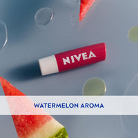 NIVEA Watermelon Shine 4.8g Lip Balm|24 H Melt in Moisture Formula|Natural Oils|Glossy Finish,4.8 g (Pack of 1)