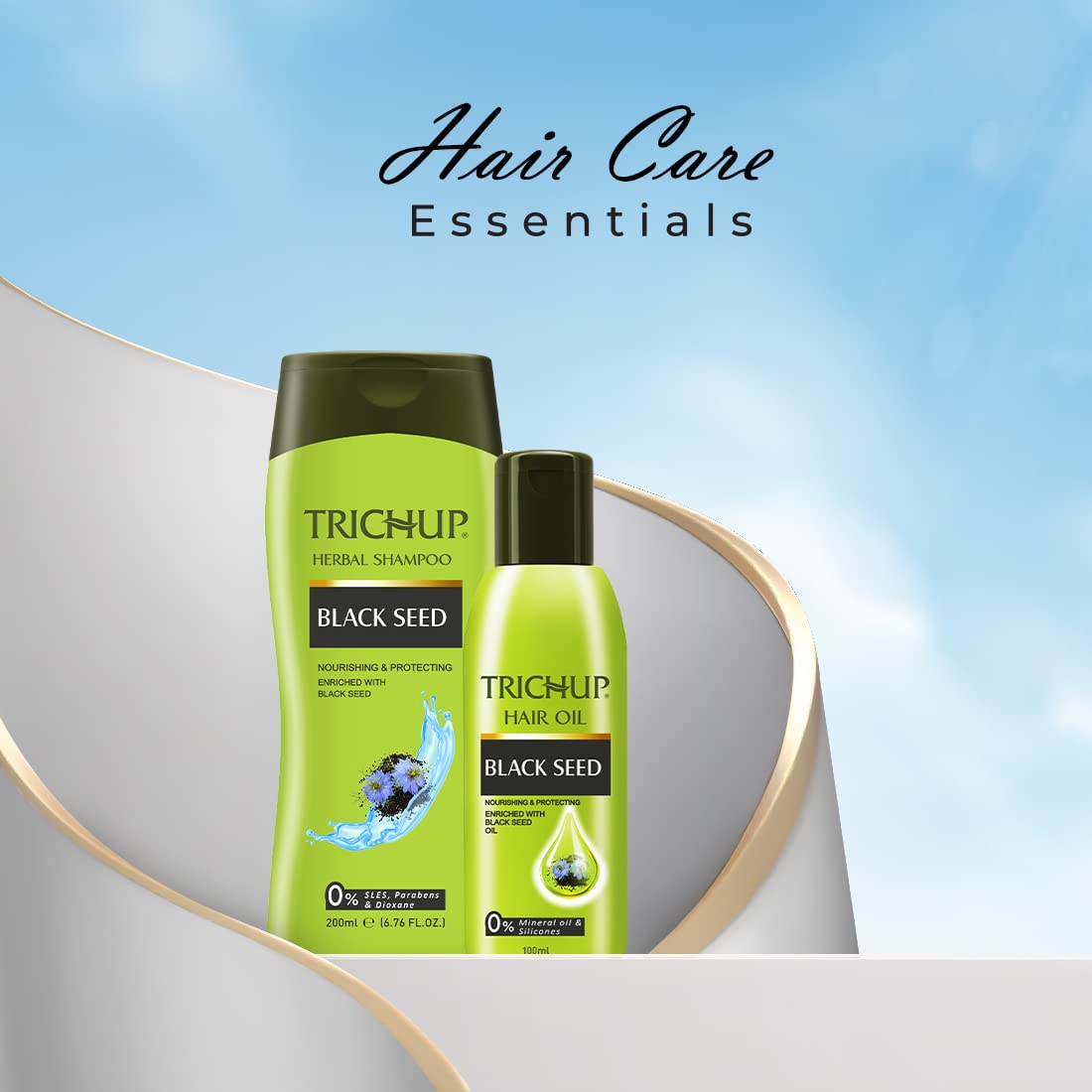 Trichup Black Seed Hair Oil - Enriched with Black seed - Protecting Hair from Damage and to Promote Healthy Hair 100ml (Pack of 2)