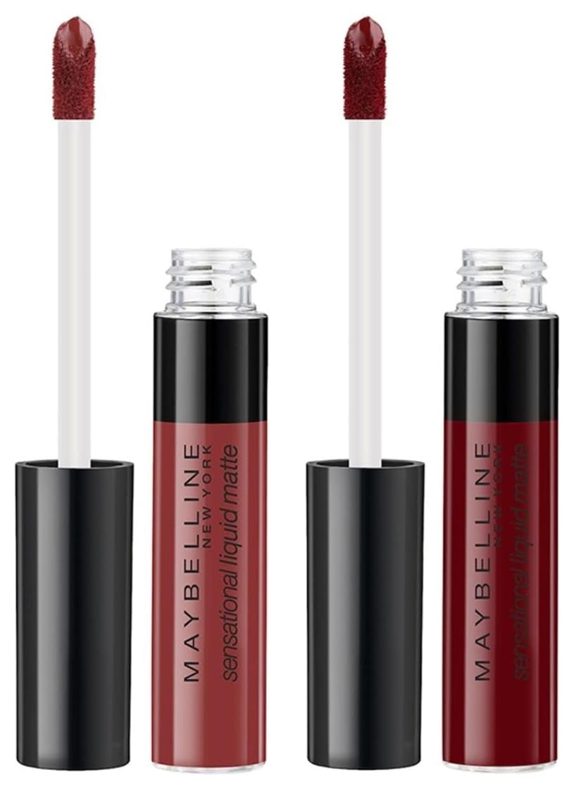 Maybelline New York Sensational Liquid Matte Lipstick 11, Made Easy, 7G. and Sensational Liquid Matte Lipstick, Soft Wine, 7 g