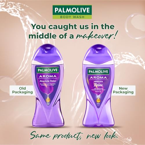 Palmolive Aroma Absolute Relax Body Wash For Women & Men, 250Ml Shower Gel Single Bottle, 100% Natural Ylang Ylang Essential Oil & Iris Extracts For A Smooth Skin, Ph Balanced Bodywash