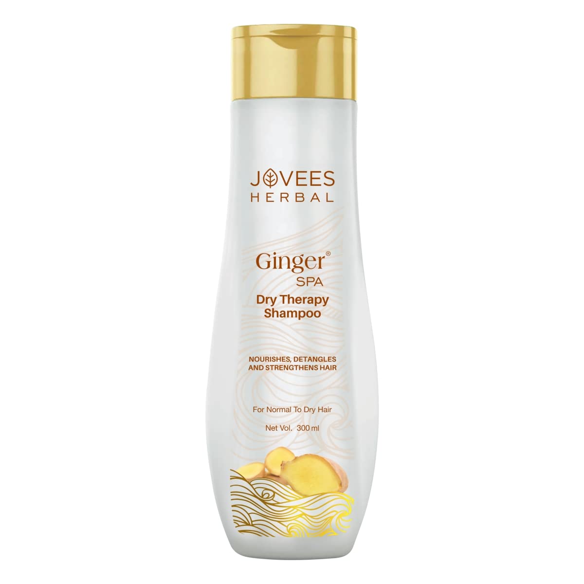 Jovees Herbal Ginger Spa Dry Therapy Shampoo | Nourishes, Detangles and Strengthens Hair | For Normal to Dry Hair 300ml