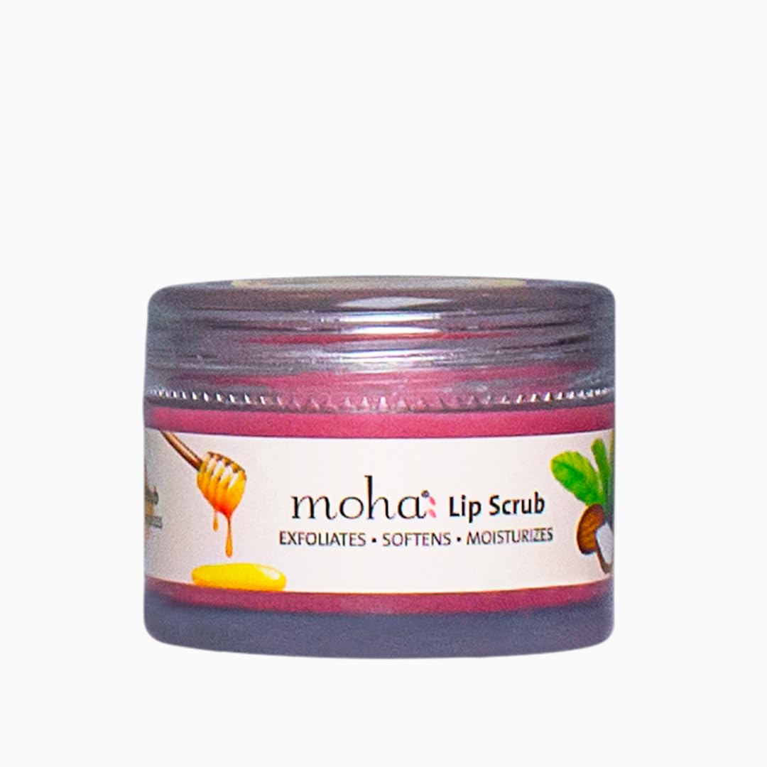 Vedistry Moha: Lip Scrub 12 Gms|Reduction In Dark Lips & Pigmentation|Heals Dry & Chapped Lips|Enriched With Shea Butter, Honey Vitamin E, And C, This Nourishing Lip Scrub Locks In Moisture.