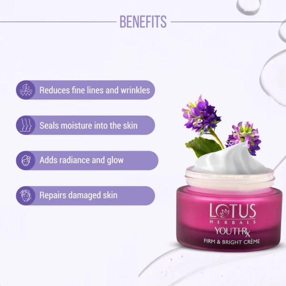 Lotus Herbals YouthRx Firm & Bright Cream_50g + Night Cream_50g +Face Wash_100g + Face Serum_30g (Set Of 4)